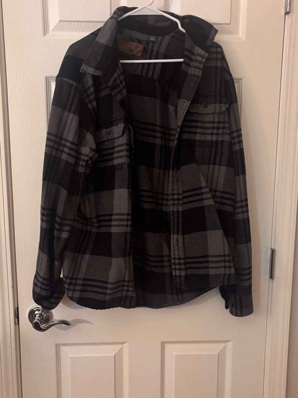 Orvis Black and Gray Plaid Flannel
